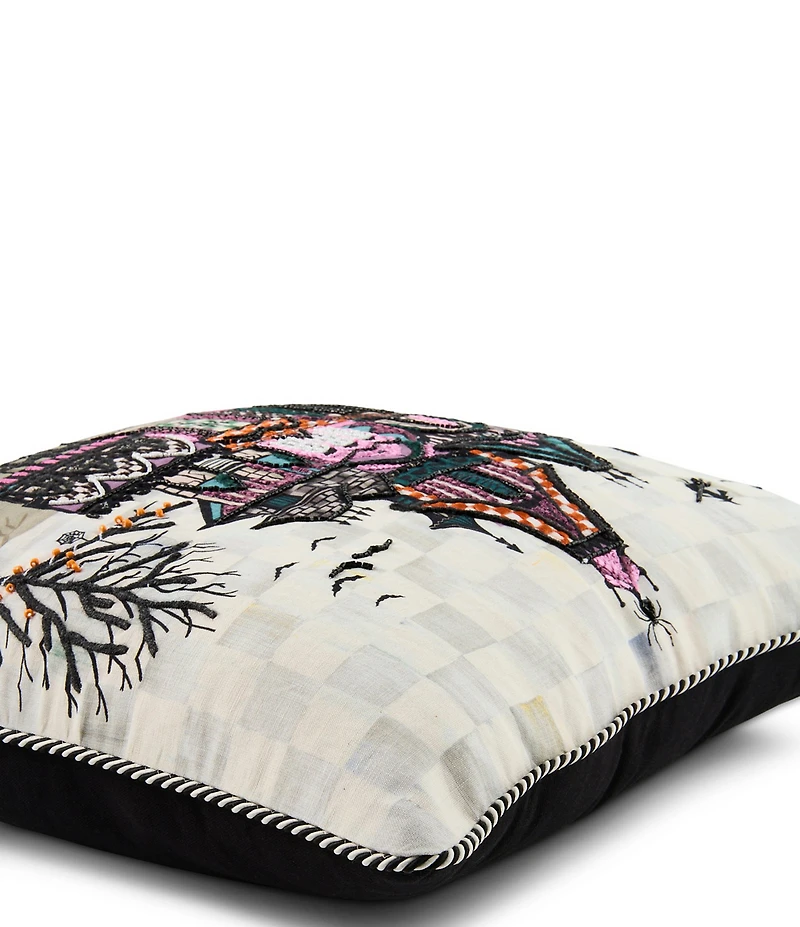 MacKenzie-Childs Haunted House Square Throw Pillow