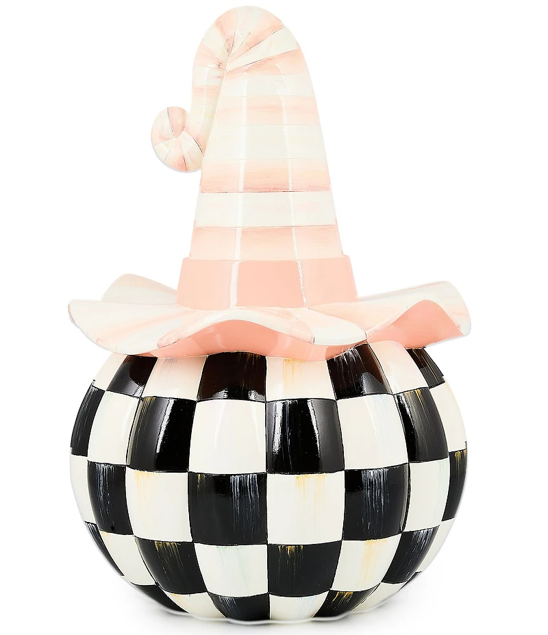 MacKenzie-Childs Halloween Collection Rosy Happy Jack Illuminated Pumpkin Decor