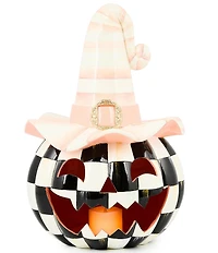MacKenzie-Childs Halloween Collection Rosy Happy Jack Illuminated Pumpkin Decor