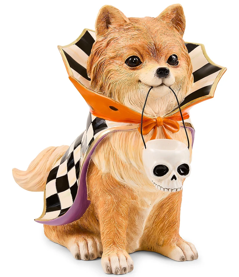 MacKenzie-Childs Trick or Treat Pomeranian Dog Figurine