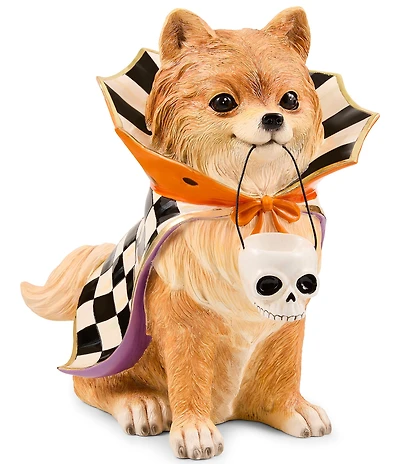 MacKenzie-Childs Trick or Treat Pomeranian Dog Figurine