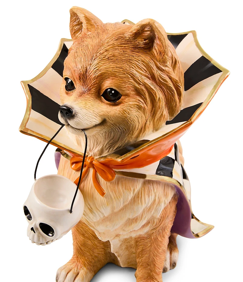 MacKenzie-Childs Trick or Treat Pomeranian Dog Figurine