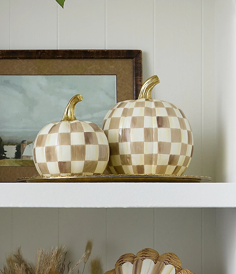 MacKenzie-Childs Harvest Check Pumpkin