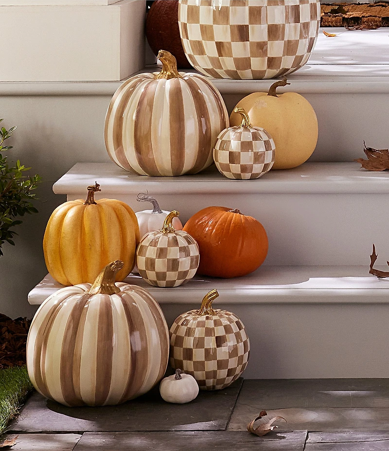 MacKenzie-Childs Harvest Check Pumpkin