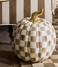 MacKenzie-Childs Harvest Check Pumpkin