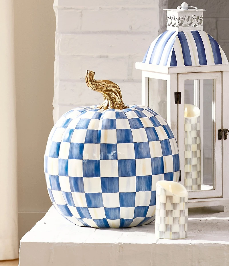 MacKenzie-Childs Harvest Check Pumpkin
