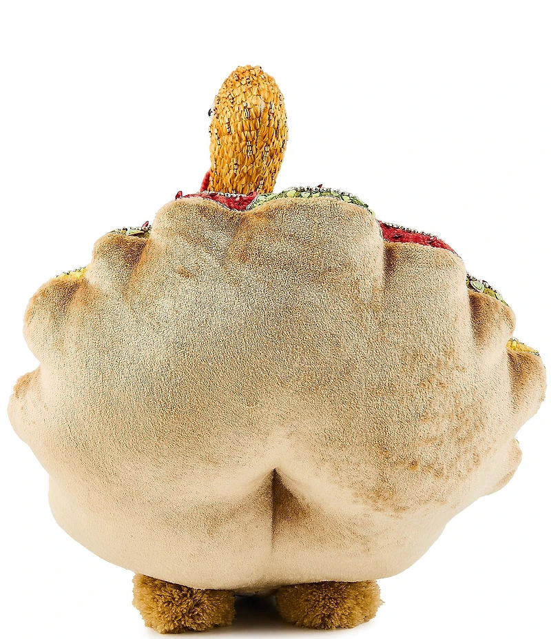 MacKenzie-Childs Harvest Collection Aurora Embellished Check Turkey Shaped Pillow