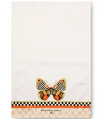 MacKenzie-Childs Harvest Collection Check Monarch Butterfly Dish Towel