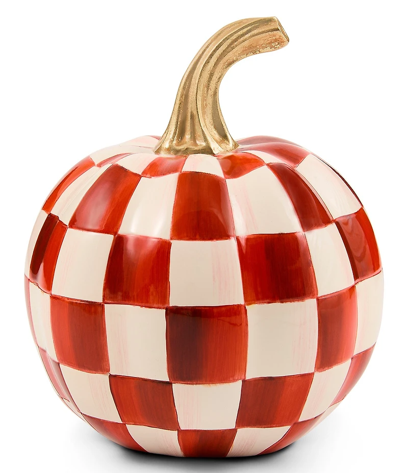 MacKenzie-Childs Harvest Collection Mini Check® Pumpkin