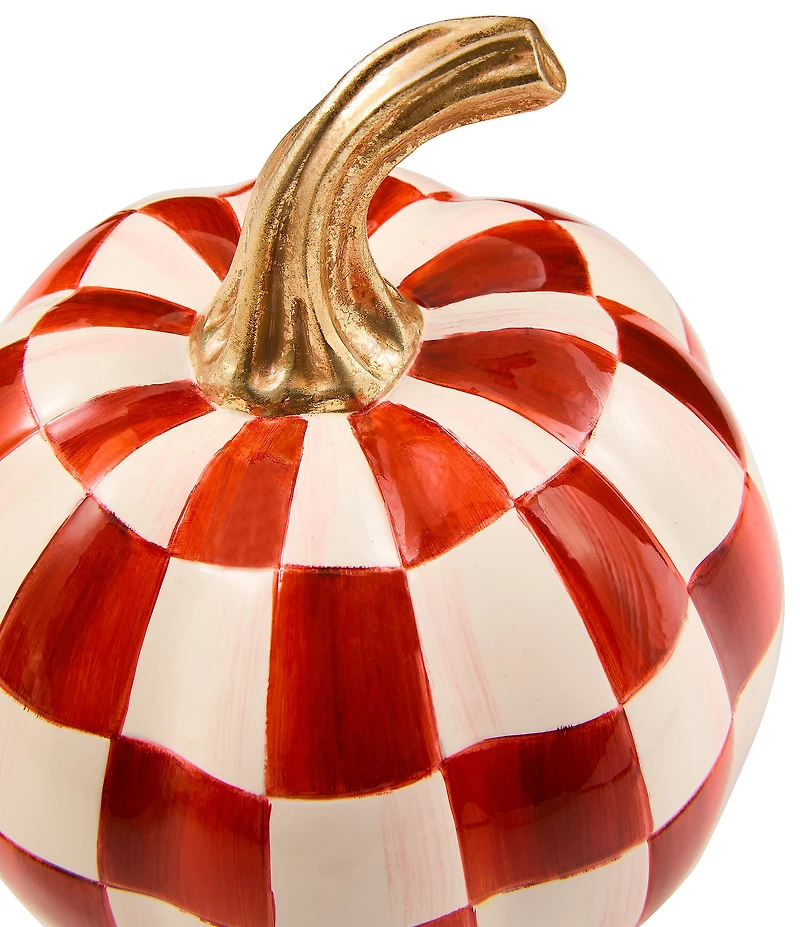 MacKenzie-Childs Harvest Collection Mini Check® Pumpkin