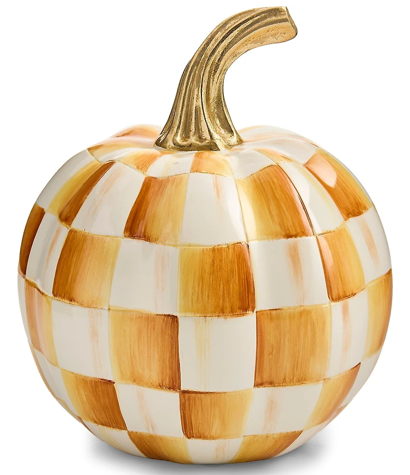 MacKenzie-Childs Harvest Collection Mini Check® Pumpkin