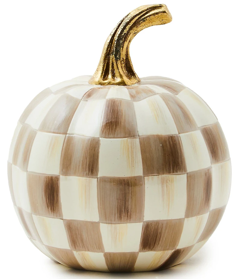 MacKenzie-Childs Harvest Collection Mini Check® Pumpkin