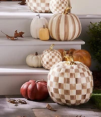 MacKenzie-Childs Harvest Collection Mini Check® Pumpkin
