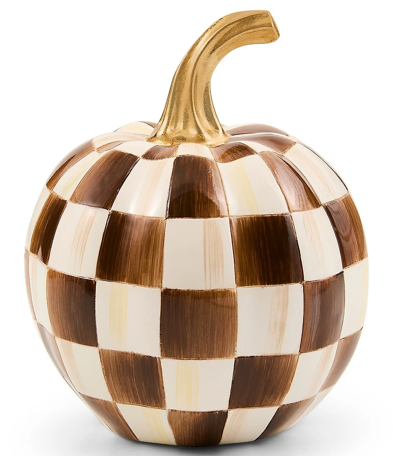MacKenzie-Childs Harvest Collection Mini Check® Pumpkin