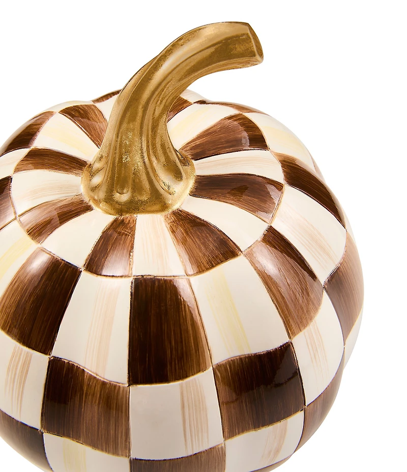 MacKenzie-Childs Harvest Collection Mini Check® Pumpkin