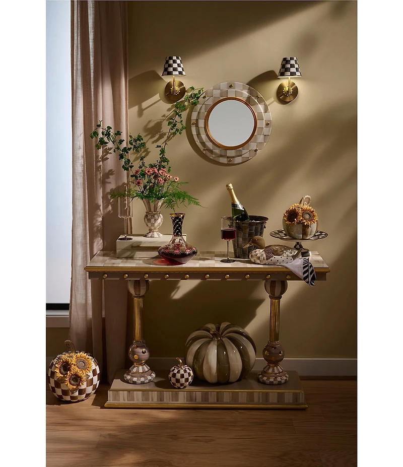 MacKenzie-Childs Harvest Collection Mini Check® Pumpkin