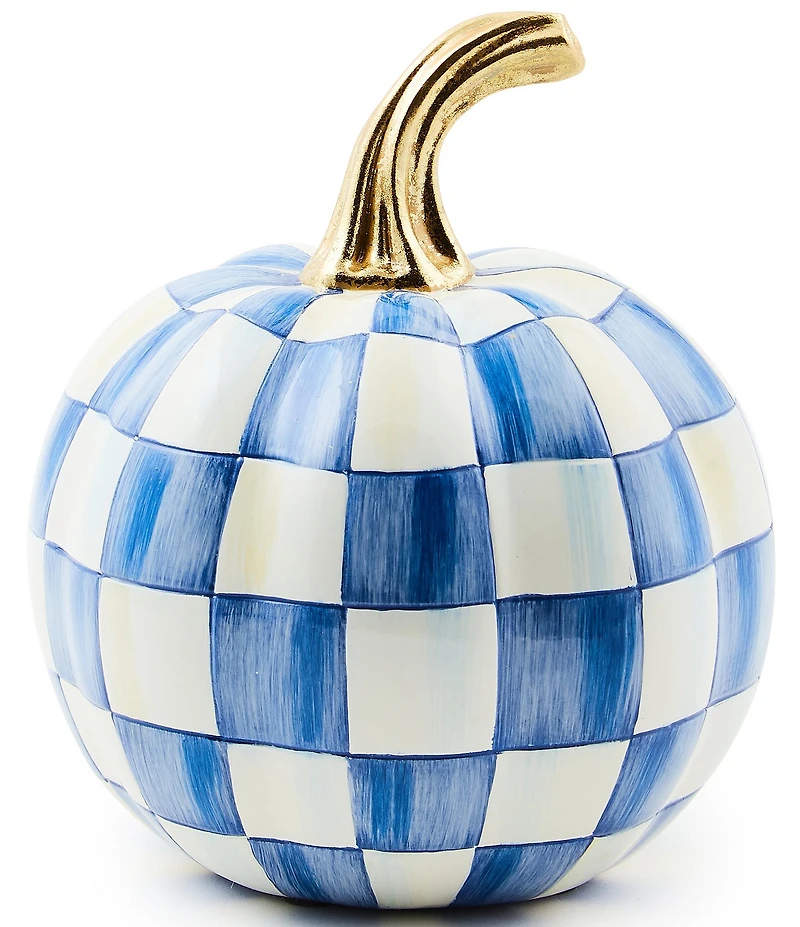 MacKenzie-Childs Harvest Collection Mini Check® Pumpkin