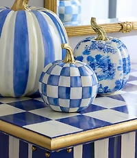 MacKenzie-Childs Harvest Collection Mini Check® Pumpkin