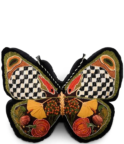 MacKenzie-Childs Harvest Moth Shaped Pillow