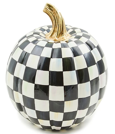 MacKenzie-Childs Harvest Collection Small Check® Pumpkin