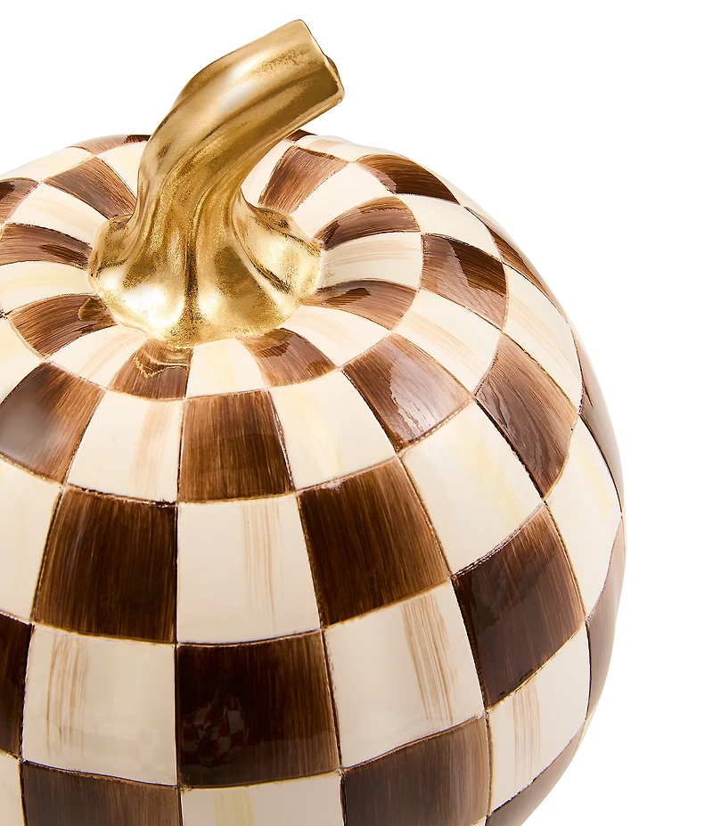 MacKenzie-Childs Harvest Collection Small Check® Pumpkin
