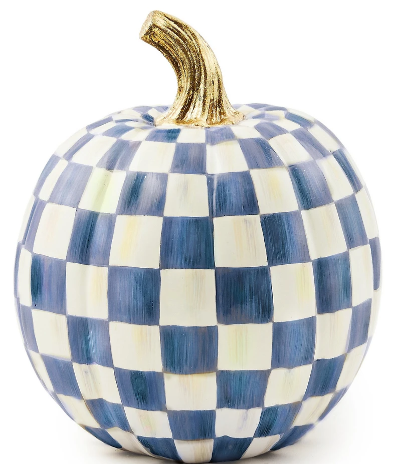 MacKenzie-Childs Harvest Collection Small Check® Pumpkin