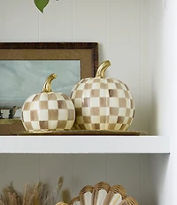 MacKenzie-Childs Harvest Collection Small Check® Pumpkin