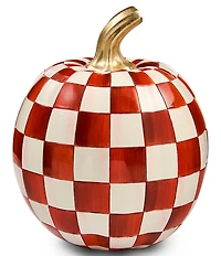 MacKenzie-Childs Harvest Collection Small Check® Pumpkin
