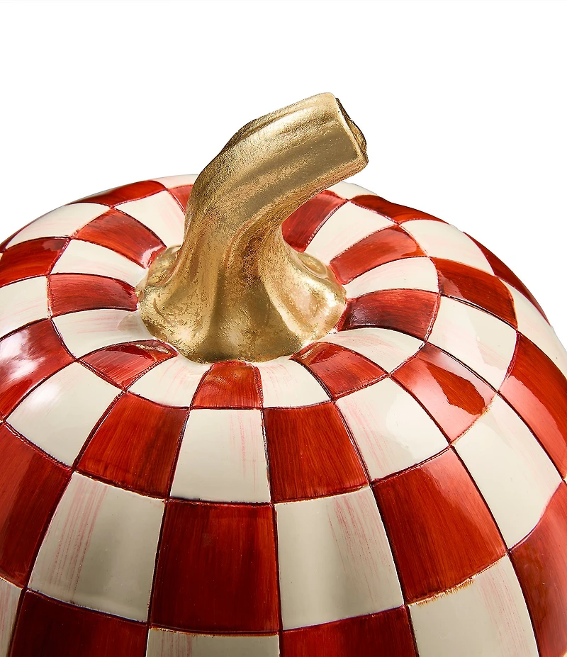 MacKenzie-Childs Harvest Collection Small Check® Pumpkin