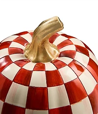 MacKenzie-Childs Harvest Collection Small Check® Pumpkin
