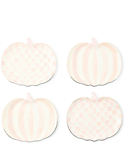 MacKenzie-Childs Harvest Pumpkin Assorted Dessert Plates, Set of 4