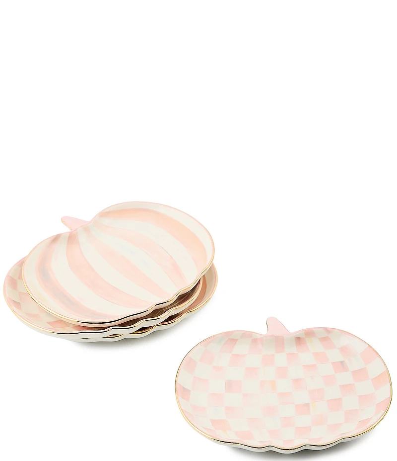 MacKenzie-Childs Harvest Pumpkin Assorted Dessert Plates, Set of 4