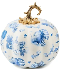 MacKenzie-Childs Harvest Royal Autumn Toile Pumpkin Decor
