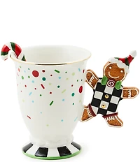 MacKenzie-Childs Holiday Collection Bake Shop Gingerbread Handle Novelty Mug
