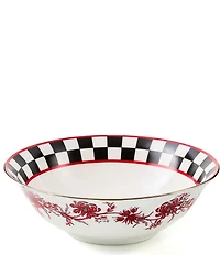 MacKenzie-Childs Holiday Collection Cardinal Toile Bowl