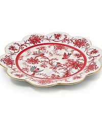 MacKenzie-Childs Holiday Collection Cardinal Toile Dinner Plate