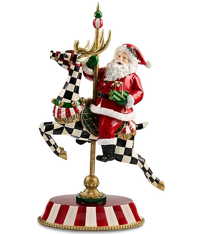 MacKenzie-Childs Carousel Santa Figurine