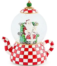 MacKenzie-Childs Holiday Collection Check It Out Teapot Snow Globe
