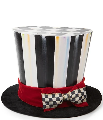 MacKenzie-Childs Holiday Collection Checkmate Top Hat Tree Topper