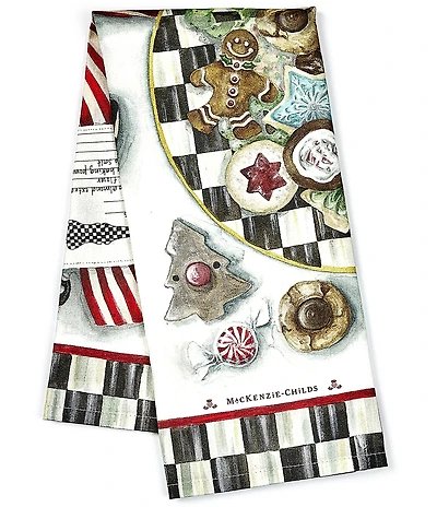 MacKenzie-Childs Christmas Cookie Recipe Dish Towel