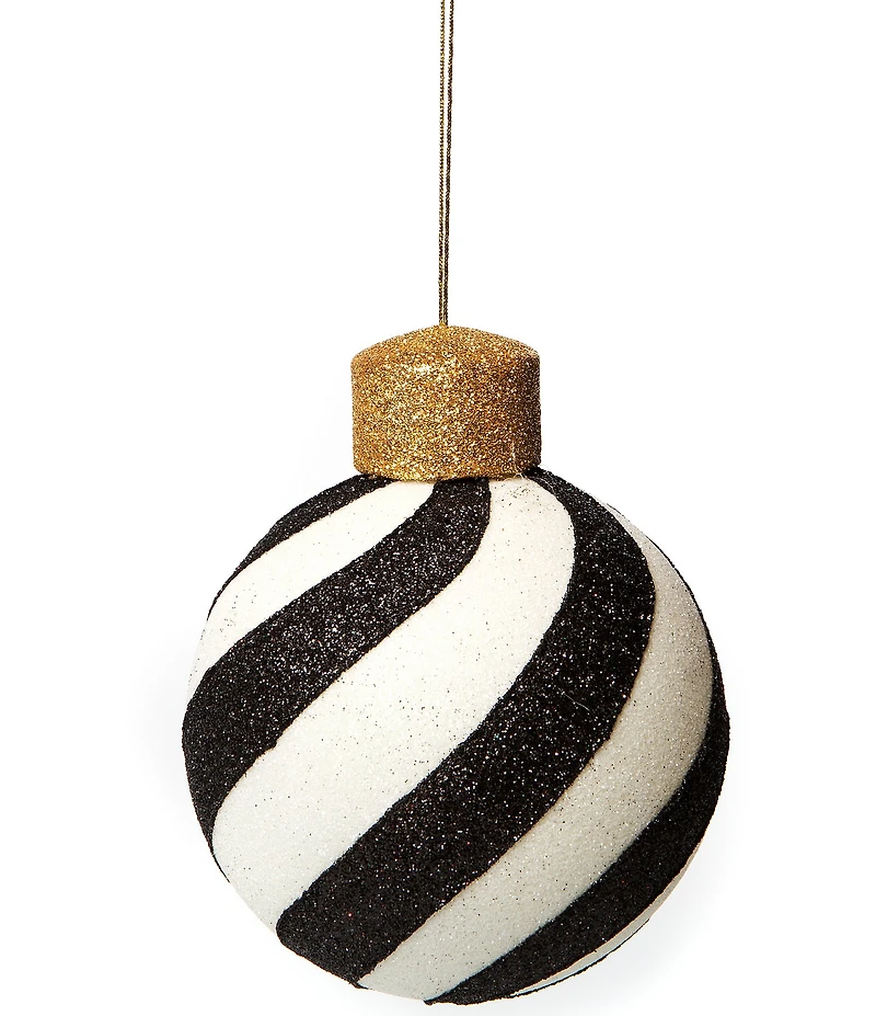 MacKenzie-Childs Holiday Collection Classic Courtly Glass Ornaments, Set of 4