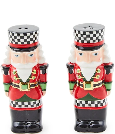 MacKenzie-Childs Holiday Collection Classic Courtly Nutcracker Salt & Pepper Shaker Set