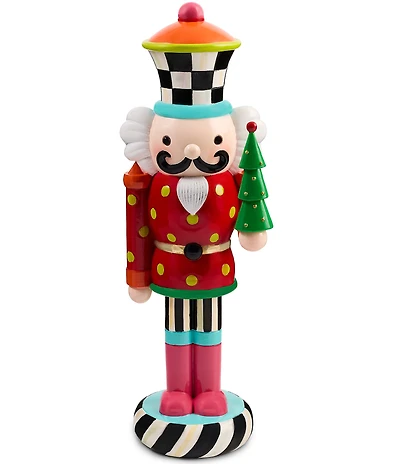 MacKenzie-Childs Holiday Collection Confetti Christmas Resin Nutcracker Figure