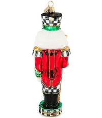 MacKenzie-Childs Holiday Collection Courtly Classic Nutcracker Glass Ornament