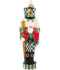 MacKenzie-Childs Holiday Collection Courtly Classic Nutcracker Glass Ornament