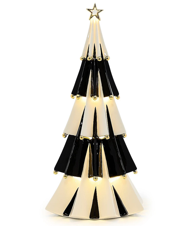 MacKenzie-Childs Holiday Collection Courtly Noel Ceramic Illuminated Tree