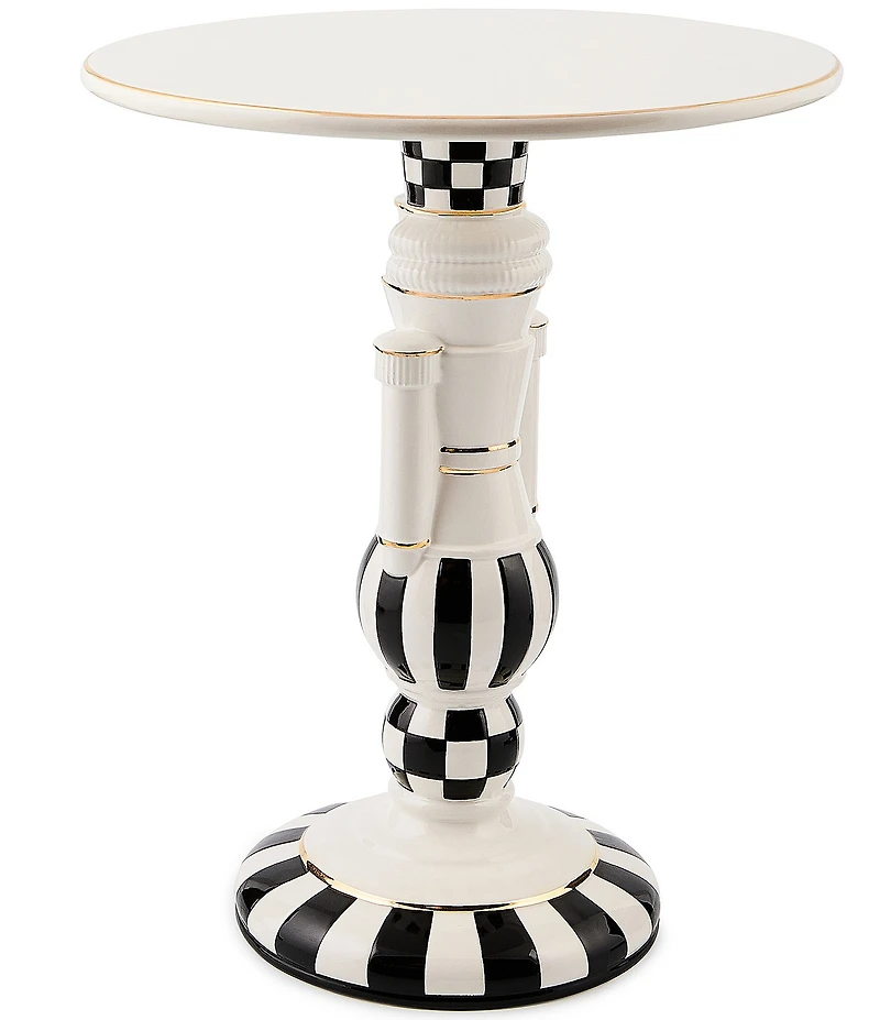 MacKenzie-Childs Holiday Collection Courtly Noel Nutcracker Pedestal Platter