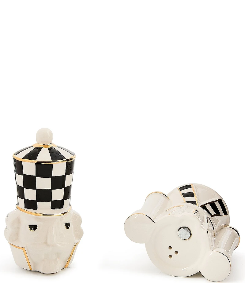 MacKenzie-Childs Holiday Collection Courtly Noel Nutcracker Salt & Pepper Set