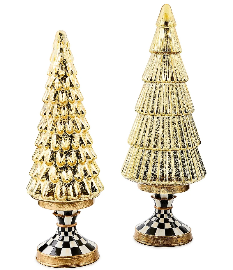 MacKenzie-Childs Holiday Collection Courtly Noel Short Illuminated Glass Tree