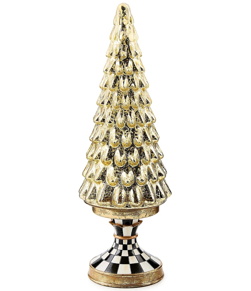 MacKenzie-Childs Holiday Collection Courtly Noel Short Illuminated Glass Tree